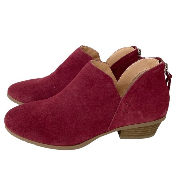 KENNETH COLE REACTION Women's Side Way Booties in Burgundy Suede Size 7M New - Picture 3 of 9